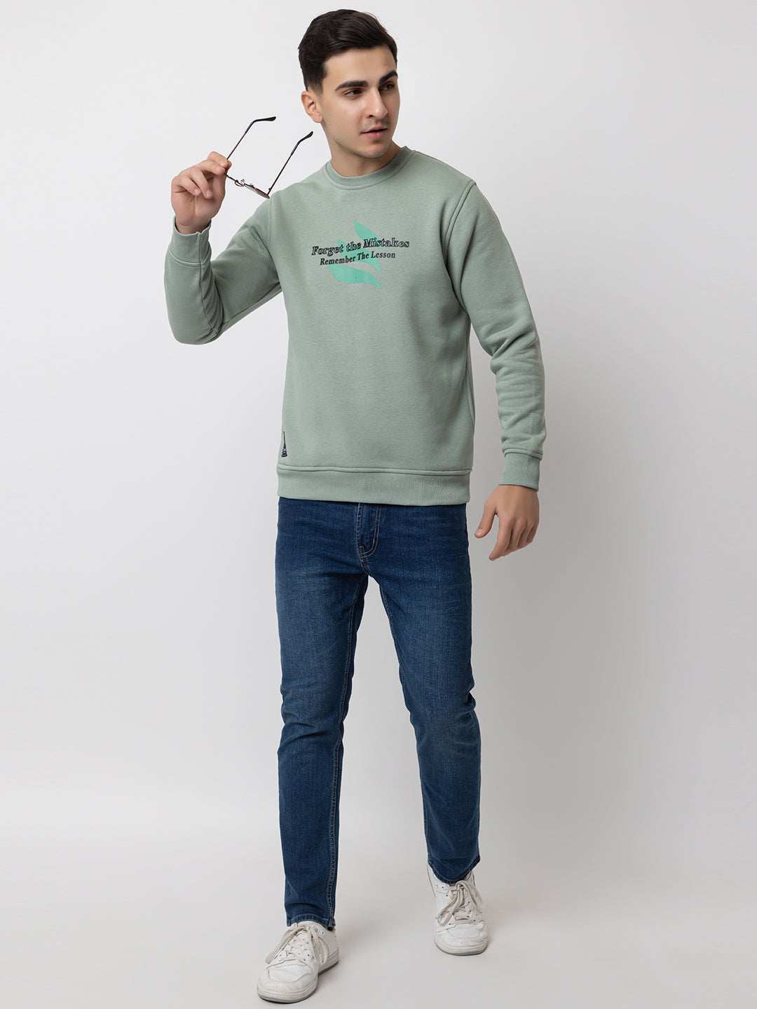 Ooshin Uk | Regular Fit | Round Neck | Printed Sweatshirt For Men