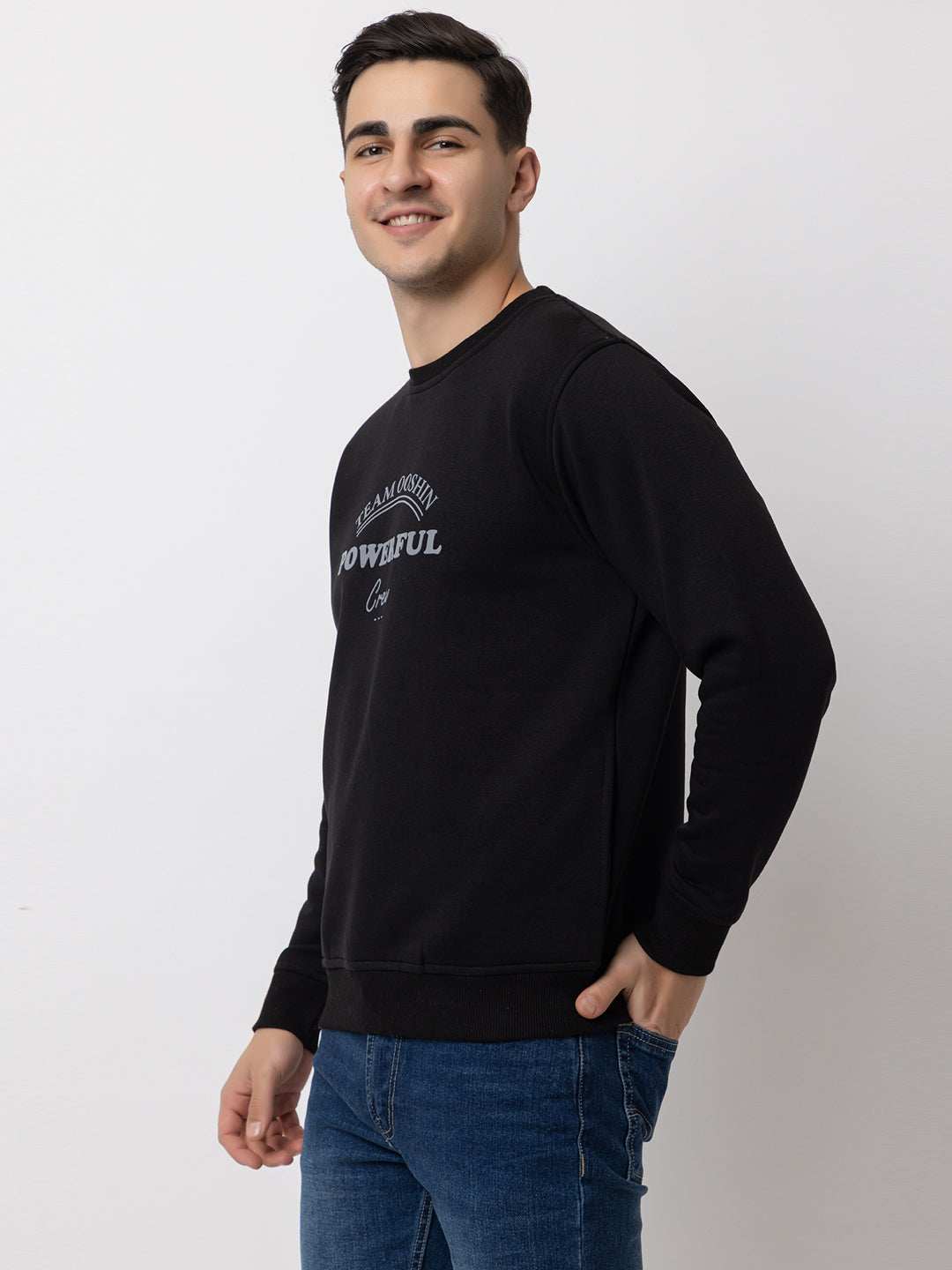 Ooshin Uk | Regular Fit | Round Neck | Printed Sweatshirt For Men