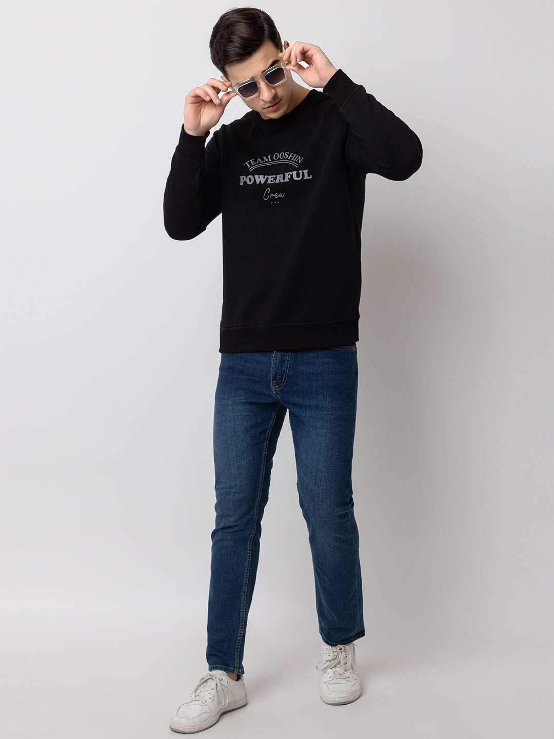 Ooshin Uk | Regular Fit | Round Neck | Printed Sweatshirt For Men