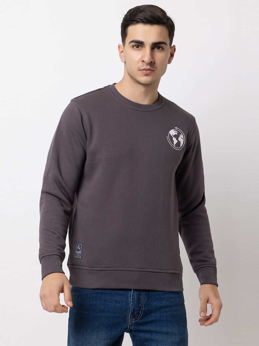 Ooshin Uk | Regular Fit | Round Neck | Printed Sweatshirt For Men