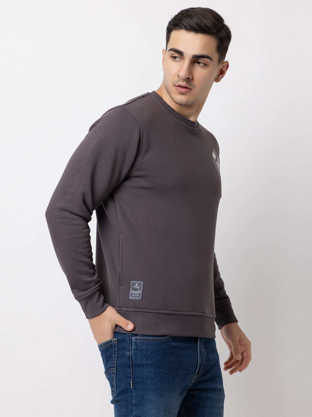 Ooshin Uk | Regular Fit | Round Neck | Printed Sweatshirt For Men