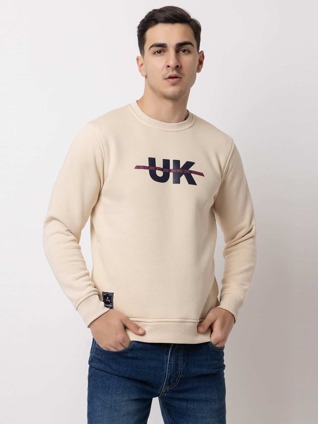 Ooshin Uk | Regular Fit | Round Neck | Printed Sweatshirt For Men