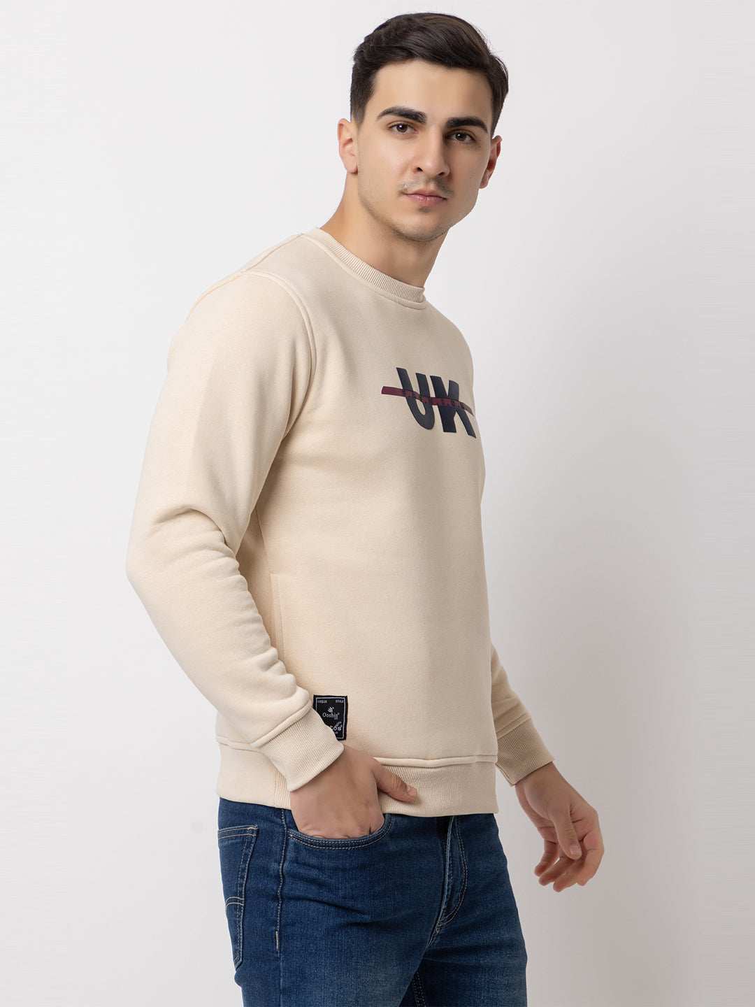 Ooshin Uk | Regular Fit | Round Neck | Printed Sweatshirt For Men