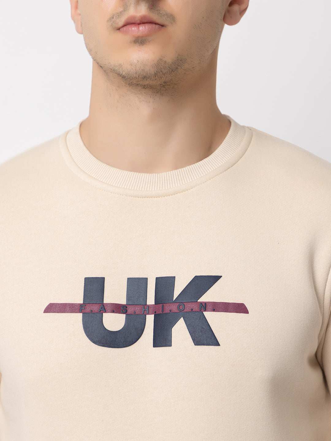 Ooshin Uk | Regular Fit | Round Neck | Printed Sweatshirt For Men