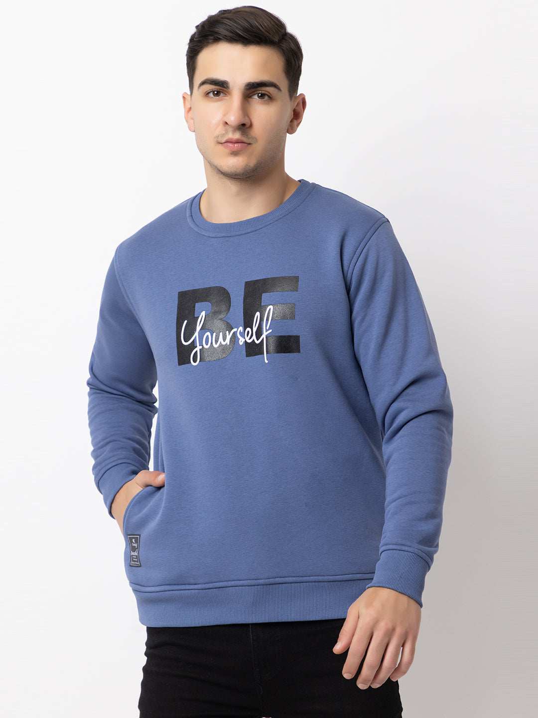 Ooshin Uk | Regular Fit | Round Neck | Printed Sweatshirt For Men