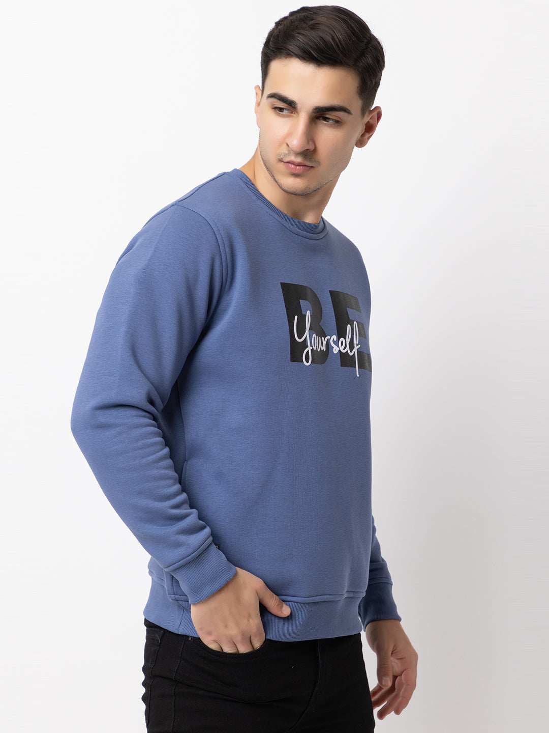 Ooshin Uk | Regular Fit | Round Neck | Printed Sweatshirt For Men