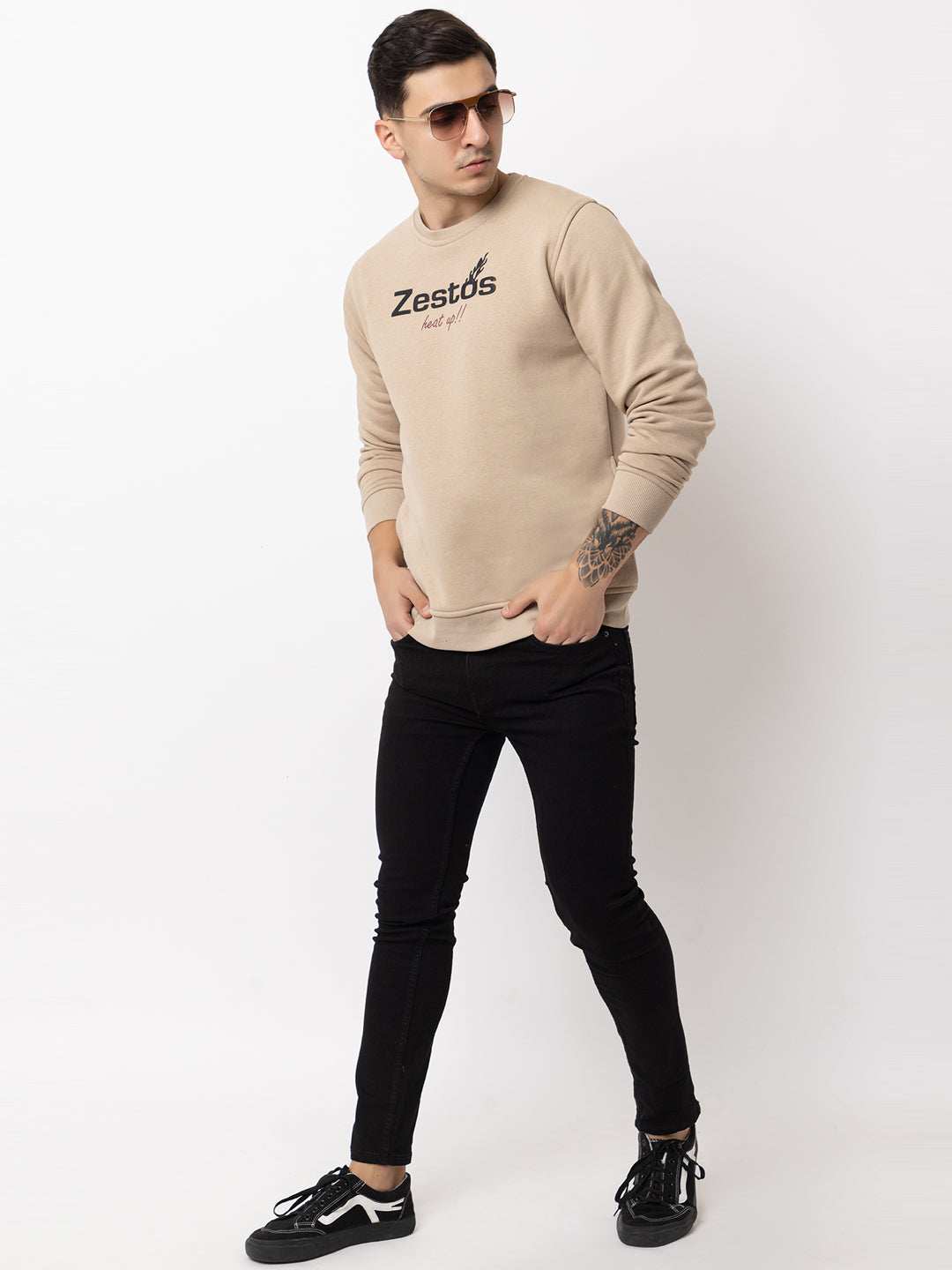 Ooshin Uk | Regular Fit | Round Neck | Printed Sweatshirt For Men