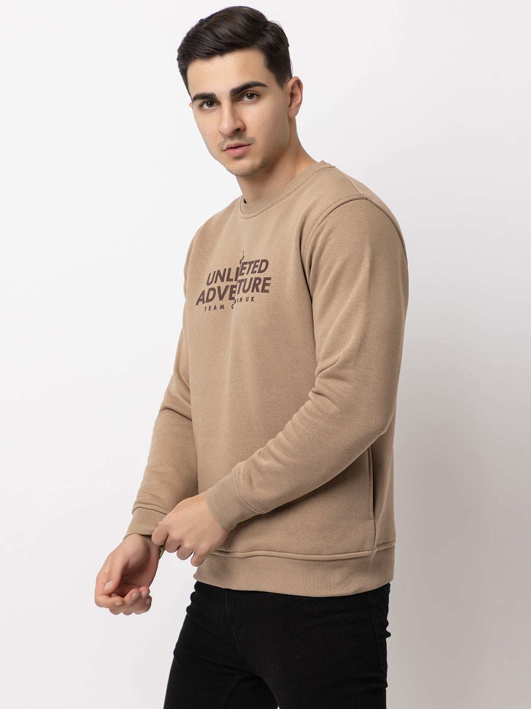 Ooshin Uk | Regular Fit | Round Neck | Printed Sweatshirt For Men