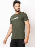 Lexon | Pc Cotton | Round Neck | Half Sleeve | T-shirt For Men (Olive)