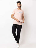 Lexon | Pc Cotton | Round Neck | Half Sleeve | T-shirt For Men (Peach)