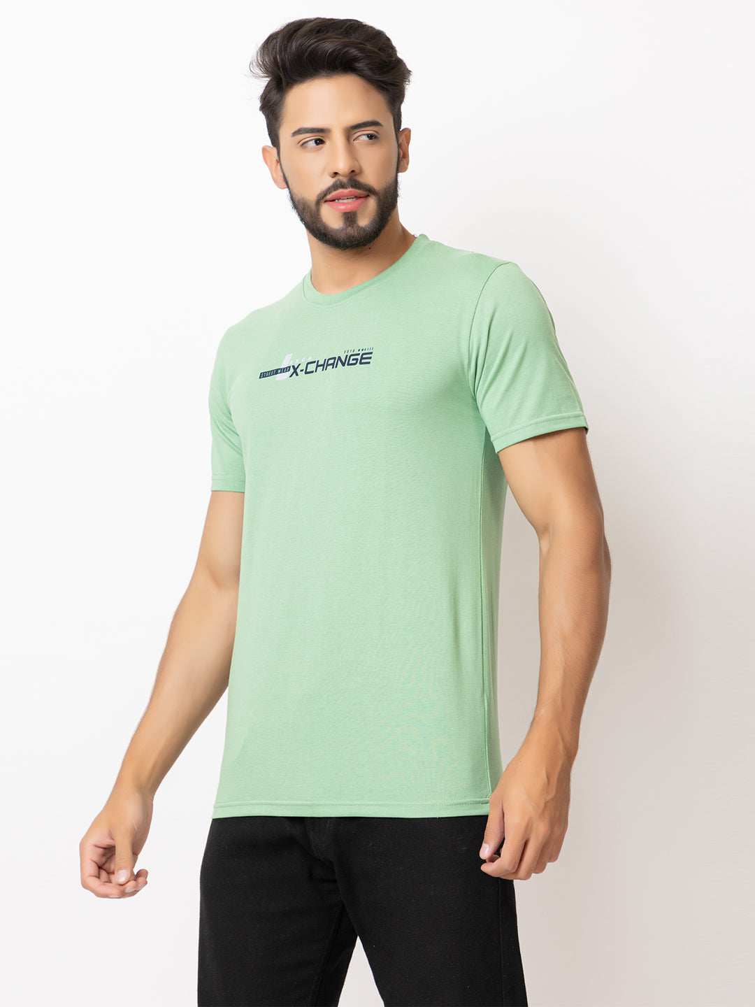 Lexon | Pc Cotton | Round Neck | Half Sleeve | T-shirt For Men (B Green)