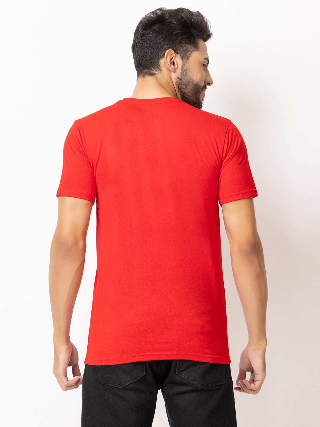 Lexon | Pc Cotton | Round Neck | Half Sleeve | T-shirt For Men (Red)