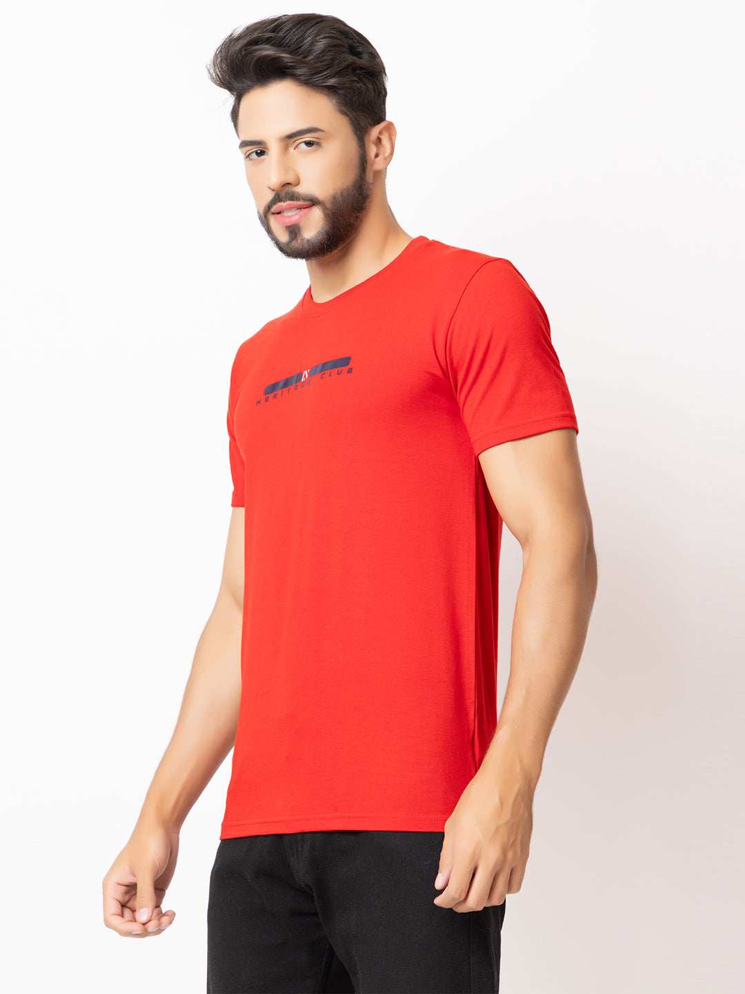 Lexon | Pc Cotton | Round Neck | Half Sleeve | T-shirt For Men (Red)