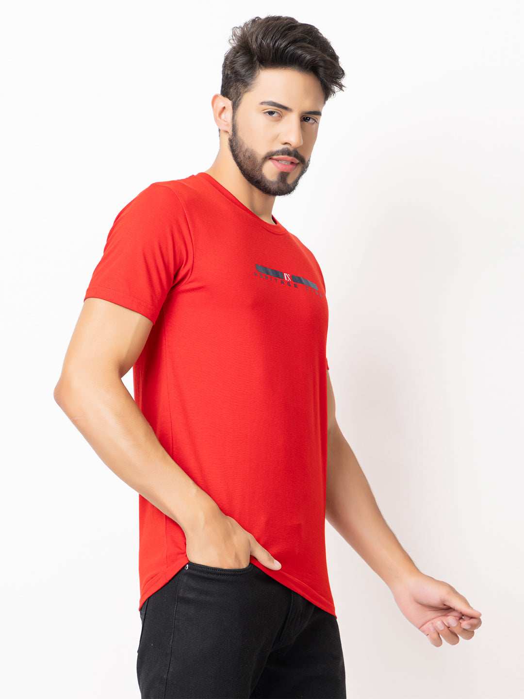 Lexon | Pc Cotton | Round Neck | Half Sleeve | T-shirt For Men (Red)