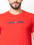 Lexon | Pc Cotton | Round Neck | Half Sleeve | T-shirt For Men (Red)