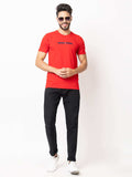 Lexon | Pc Cotton | Round Neck | Half Sleeve | T-shirt For Men (Red)