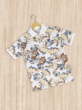 All Over Printed Honeycomb T-Shirts for Men