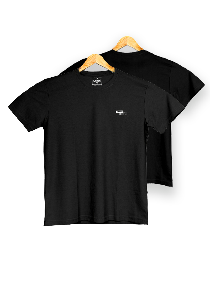 Lexon | Sap Matty | Round Neck | Half Sleeve | T-shirt for Men (Black)