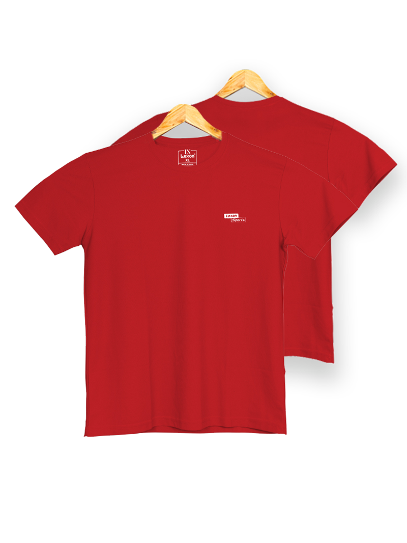 Lexon | Sap Matty | Round Neck | Half Sleeve | T-shirt for Men (Red)