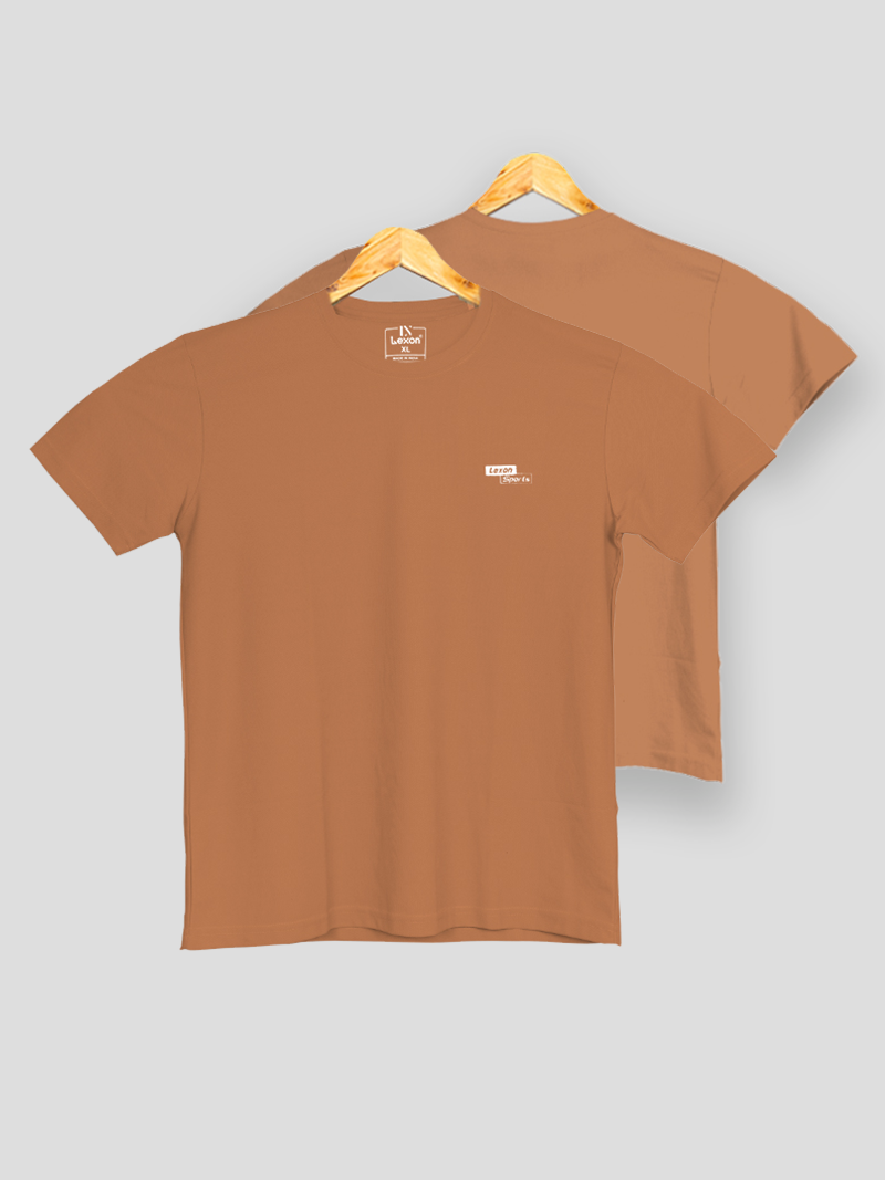 Lexon | Sap Matty | Round Neck | Half Sleeve | T-shirt for Men (Rust)