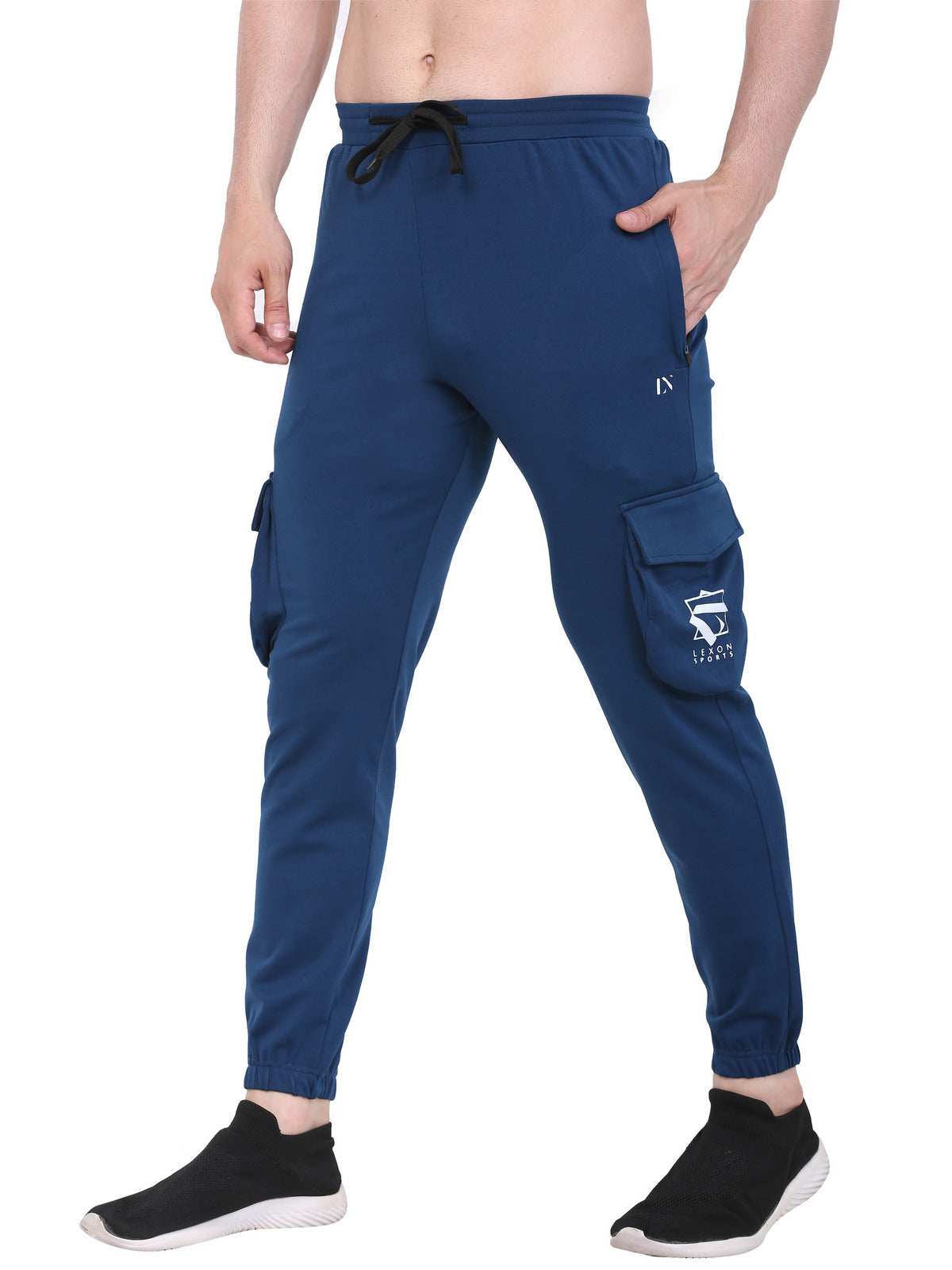 Lexon | Lycra Stretchable | Regular Fit | Cargo Pockets | Joggers Track Pant For Men