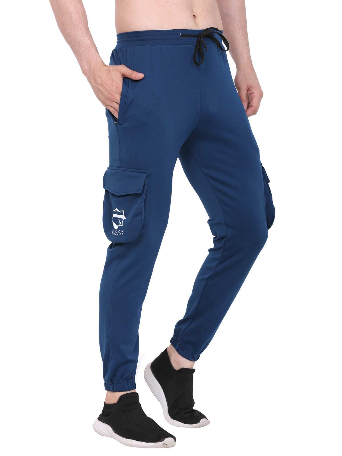 Lexon | Lycra Stretchable | Regular Fit | Cargo Pockets | Joggers Track Pant For Men