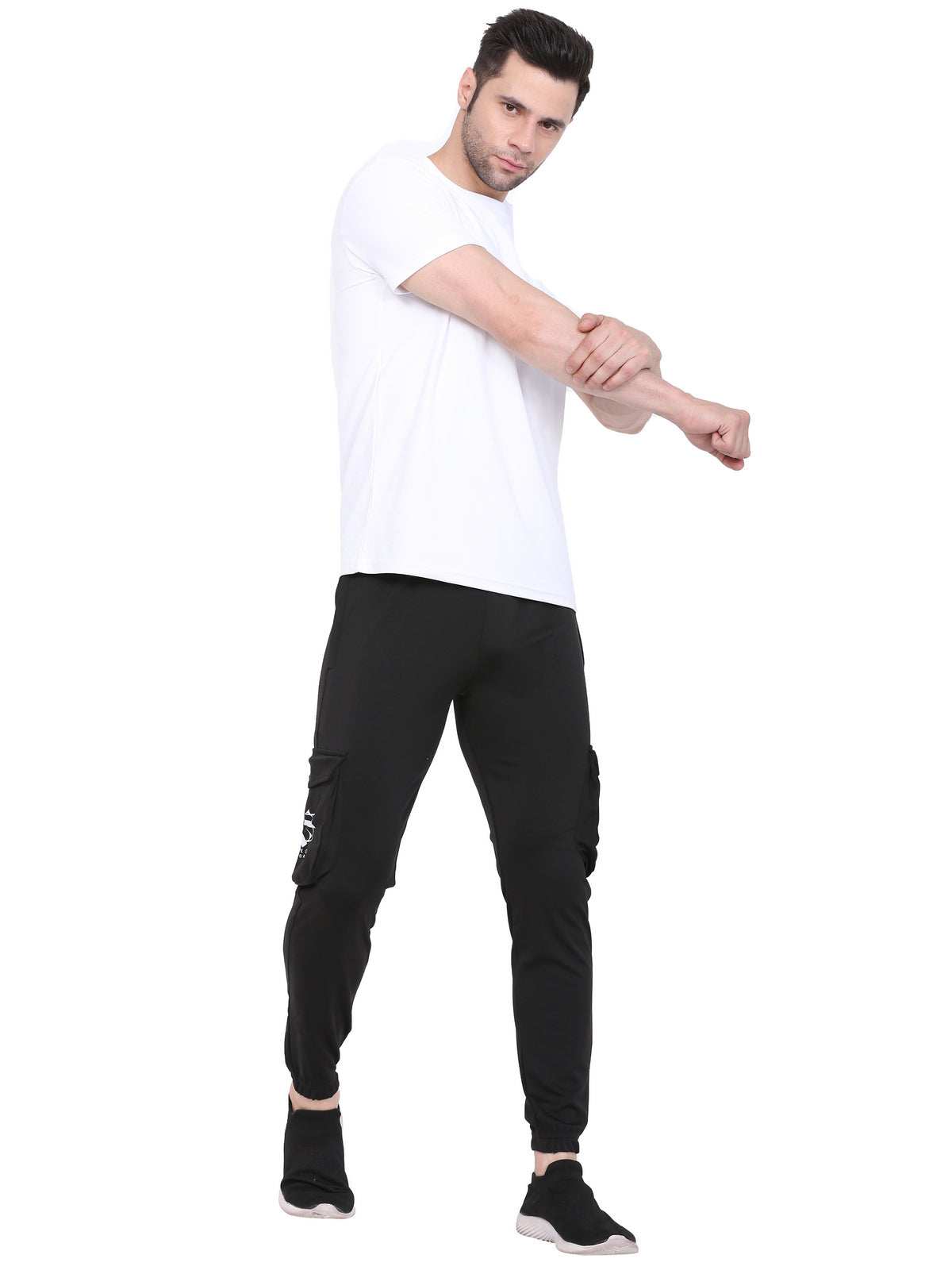 Lexon | Lycra Stretchable | Regular Fit | Cargo Pockets | Joggers Track Pant For Men