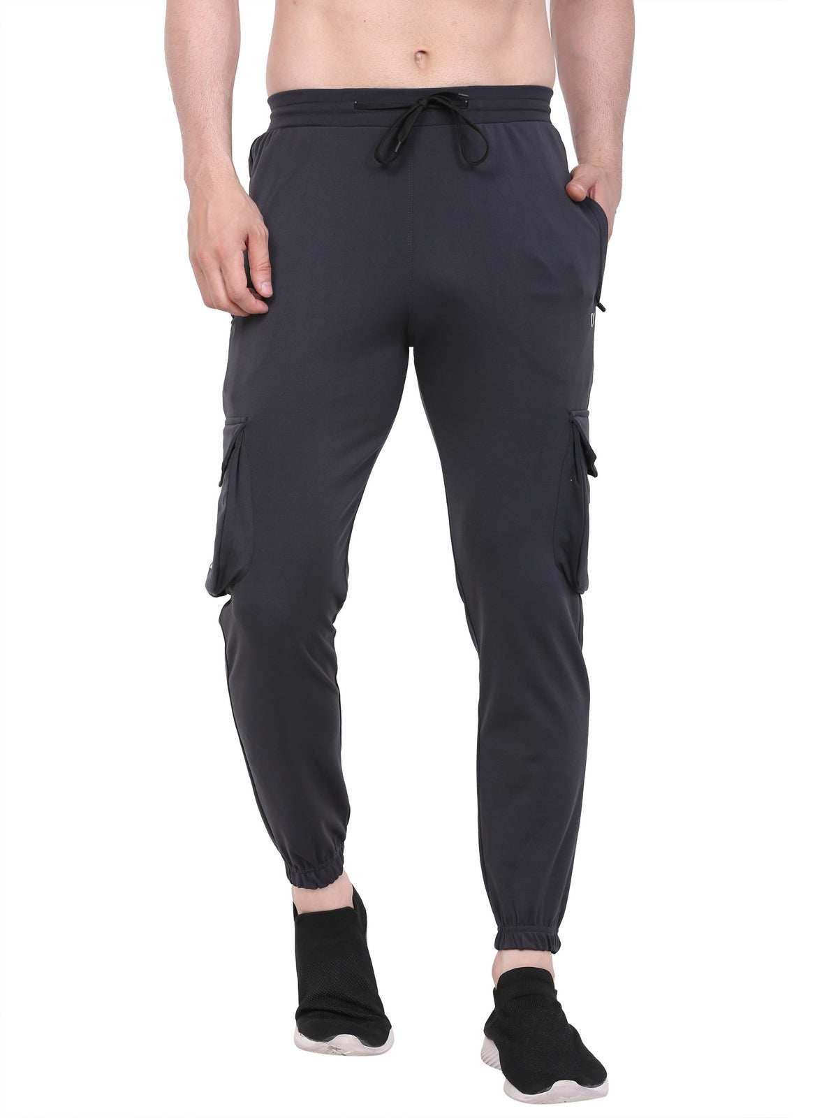 Lexon | Lycra Stretchable | Regular Fit | Cargo Pockets | Joggers Track Pant For Men