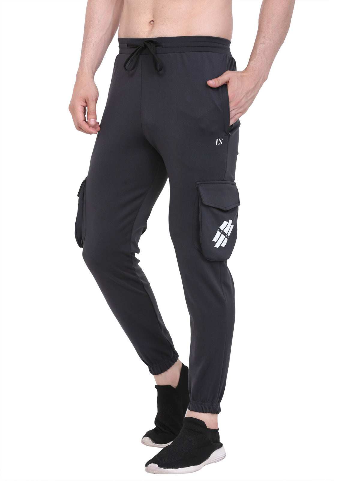 Lexon | Lycra Stretchable | Regular Fit | Cargo Pockets | Joggers Track Pant For Men