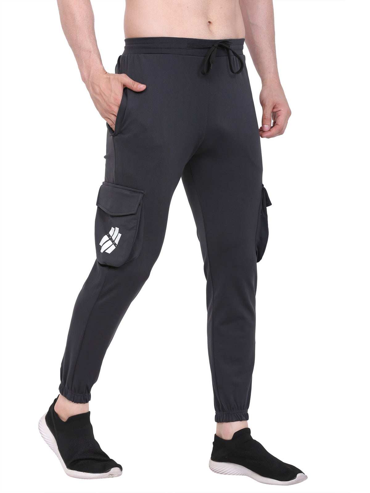 Lexon | Lycra Stretchable | Regular Fit | Cargo Pockets | Joggers Track Pant For Men