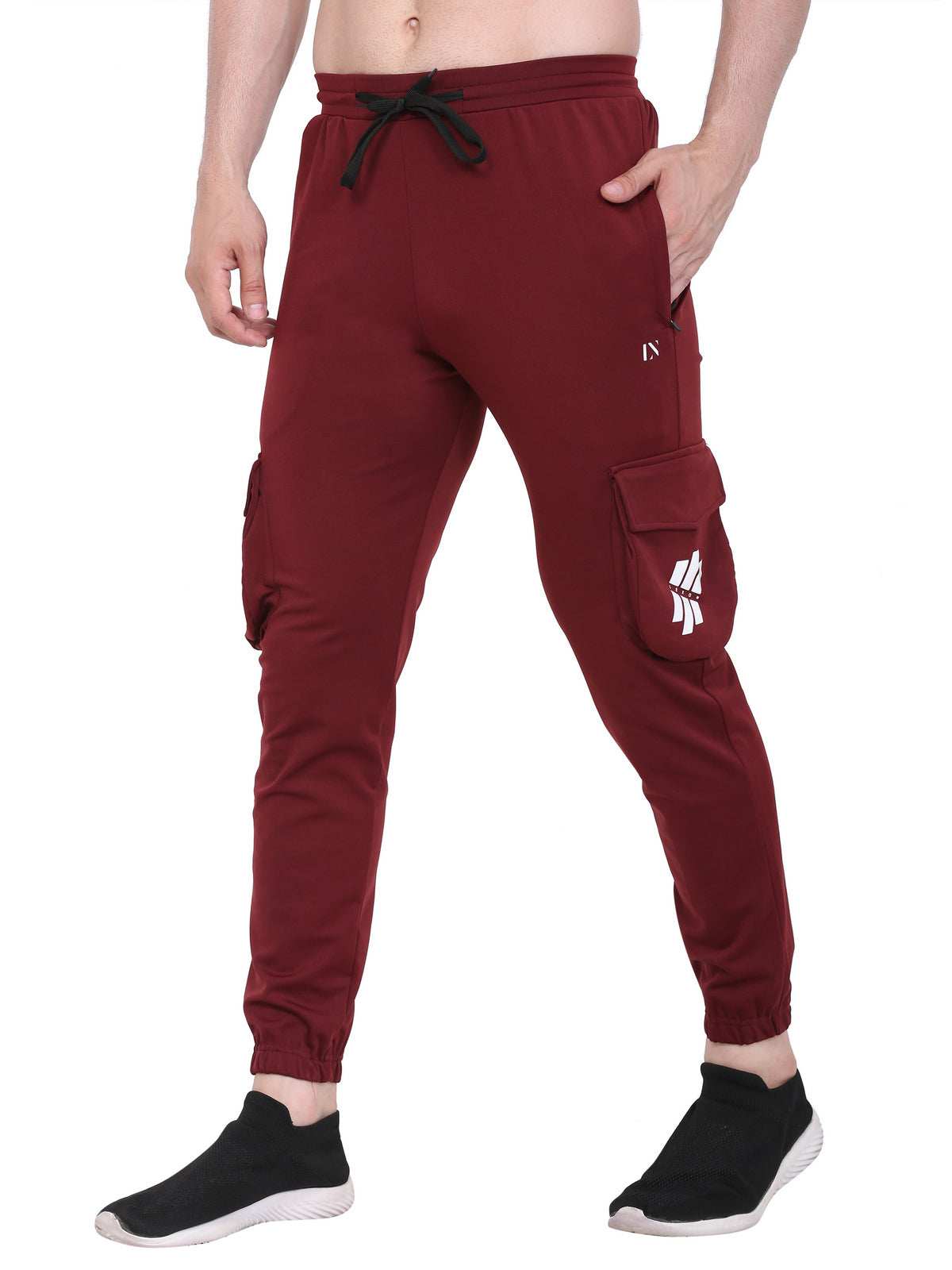 Lexon | Lycra Stretchable | Regular Fit | Cargo Pockets | Joggers Track Pant For Men