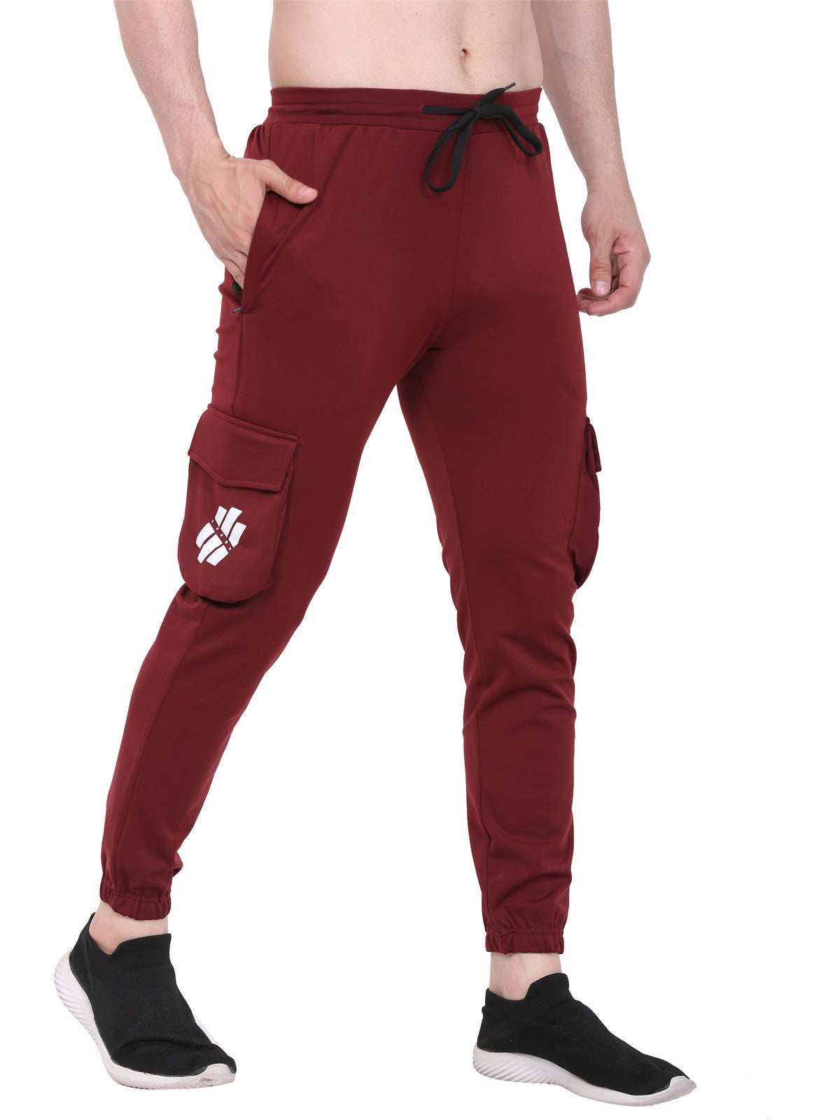 Lexon | Lycra Stretchable | Regular Fit | Cargo Pockets | Joggers Track Pant For Men