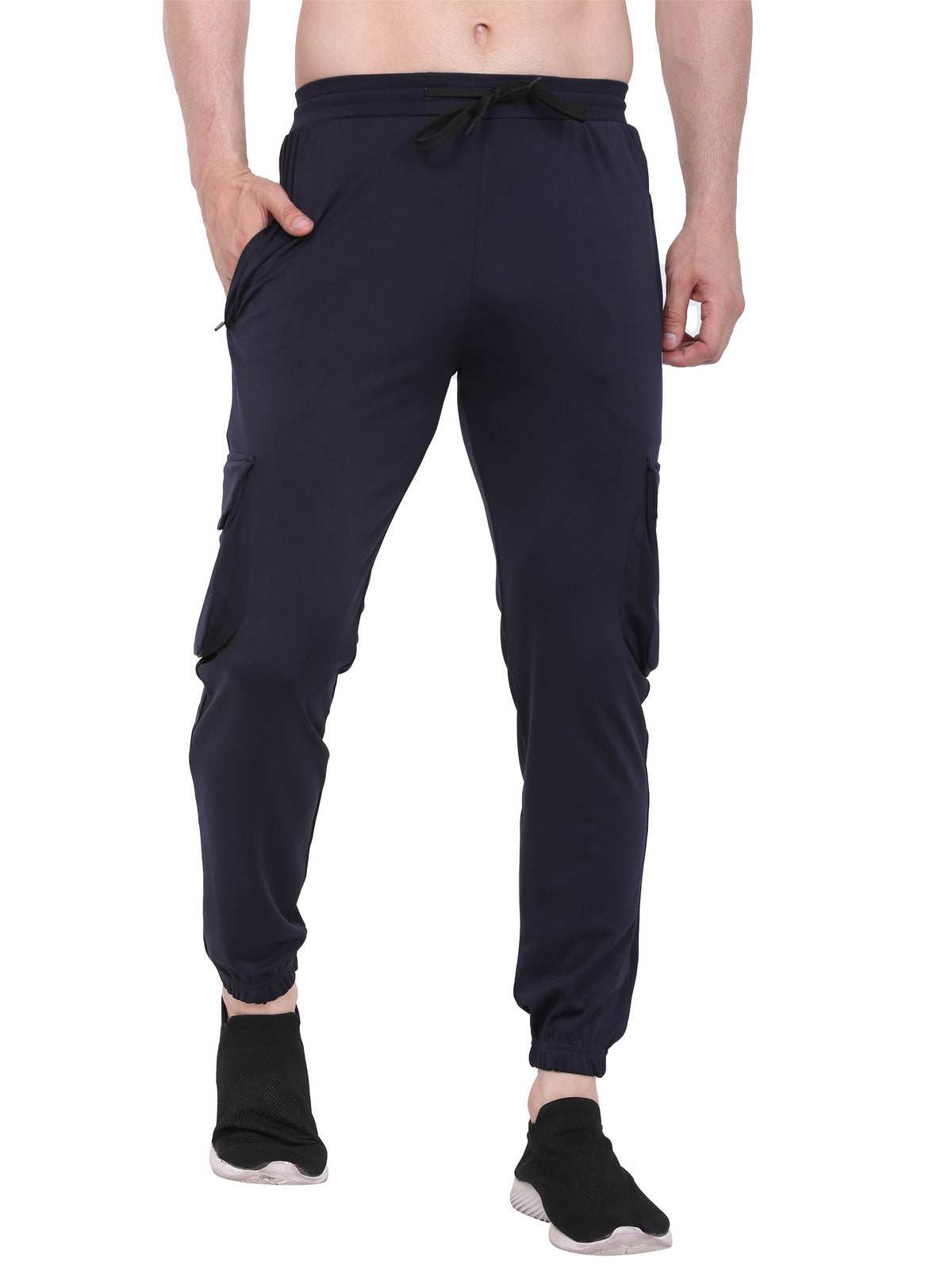 Lexon | Lycra Stretchable | Regular Fit | Cargo Pockets | Joggers Track Pant For Men