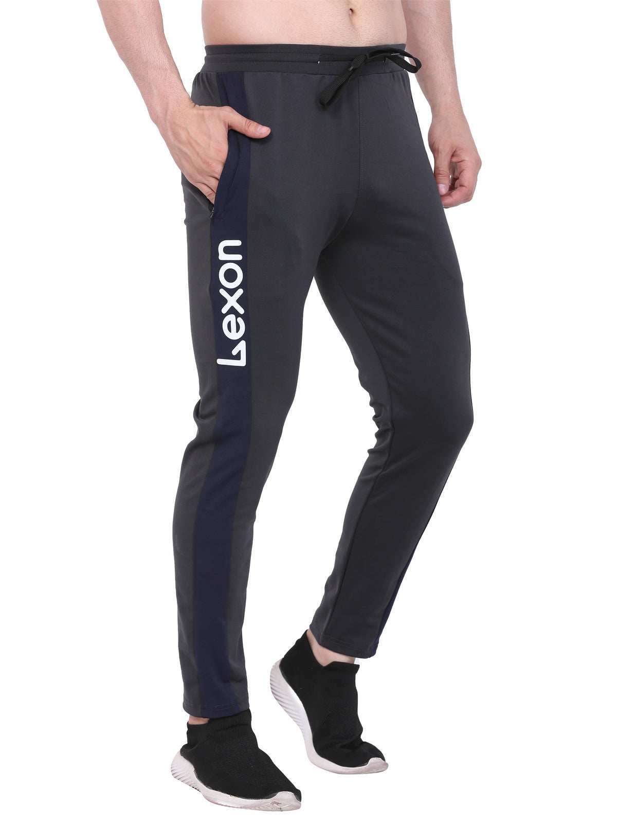 Lexon | Lycra Stretchable | Regular Fit | Stripe | Joggers Track Pant For Men