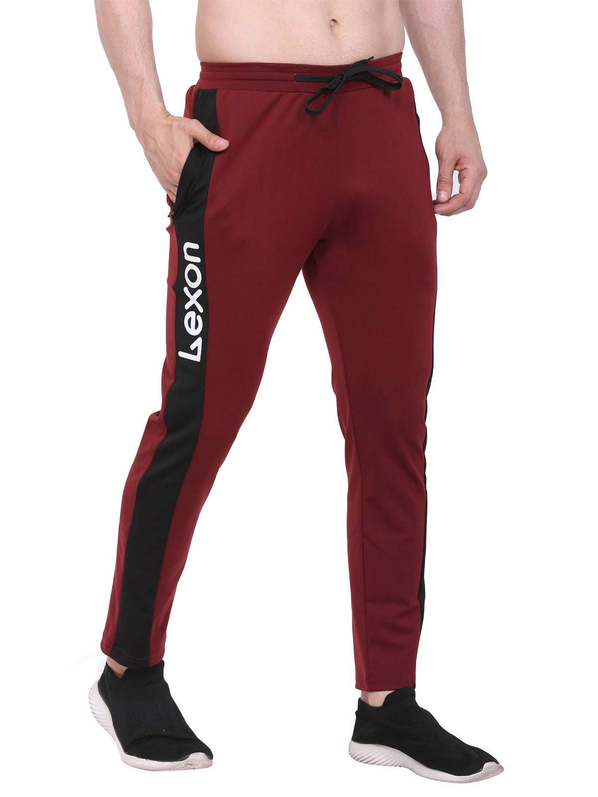 Lexon | Lycra Stretchable | Regular Fit | Stripe | Joggers Track Pant For Men