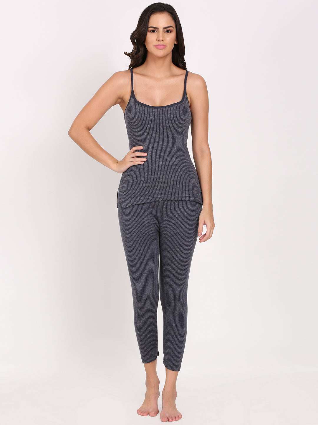 Touch Wool Women's Quilted Thermal Camisole Combo (Upper+Lower)