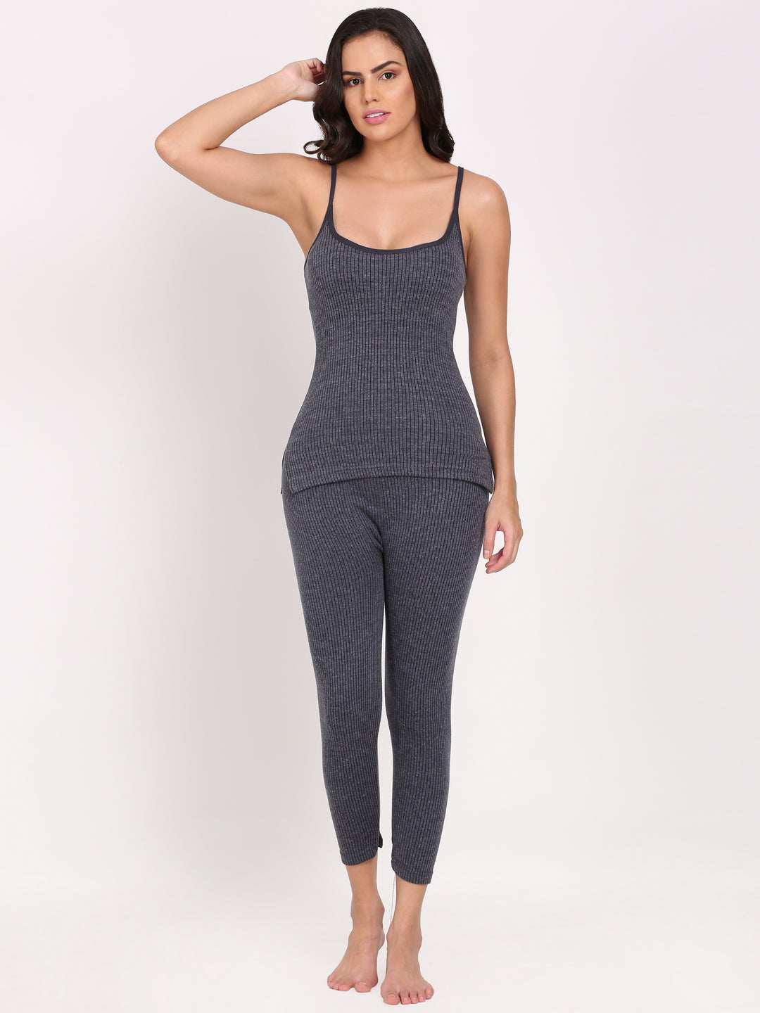 Touch Wool Women's Quilted Thermal Camisole Combo (Upper+Lower)